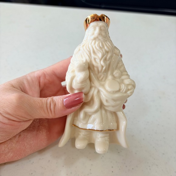 Lenox Other - Lenox‎ Ivory China Santa Claus Figurine Gold Trim 4.5 Inch Holiday Decor